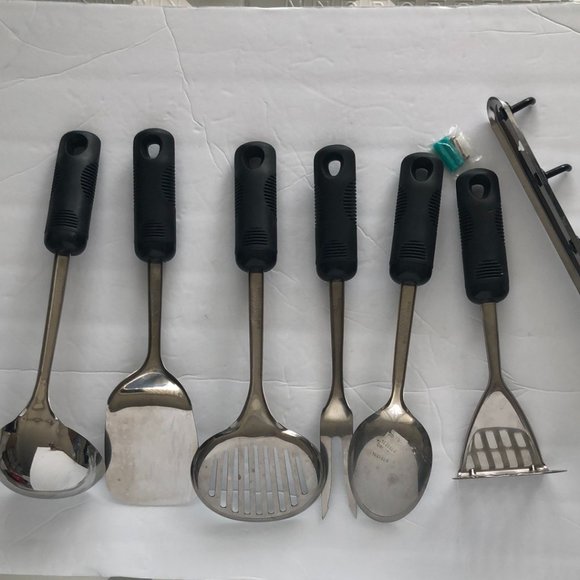 6 pc VTG Stainless Steel Kitchen Tool Utensils Set - Picture 3 of 6